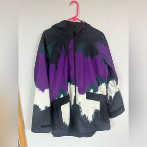 Burton Snowboard Jacket Women's Large Forest Chalk